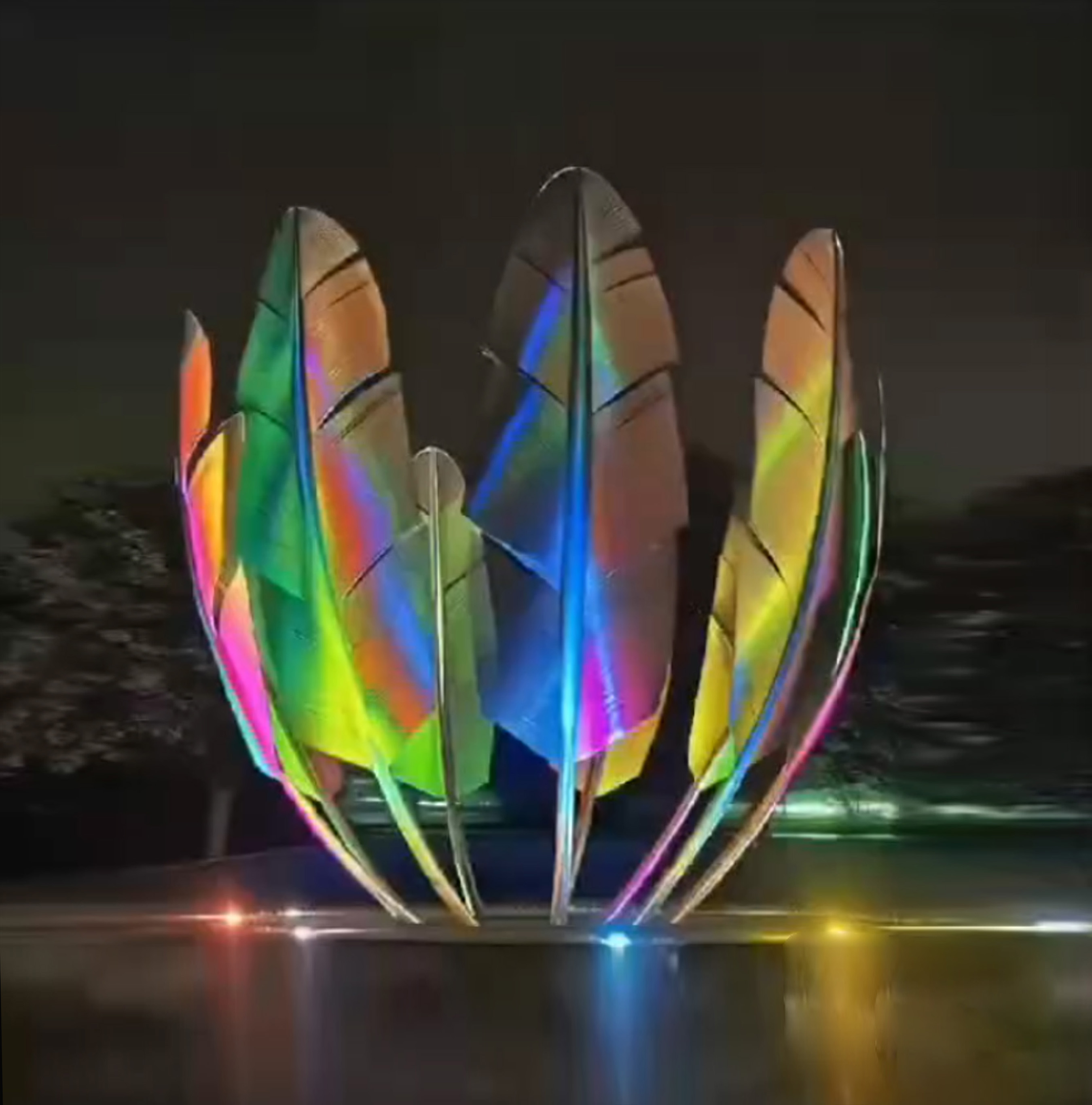 羽毛灯光装置  定制